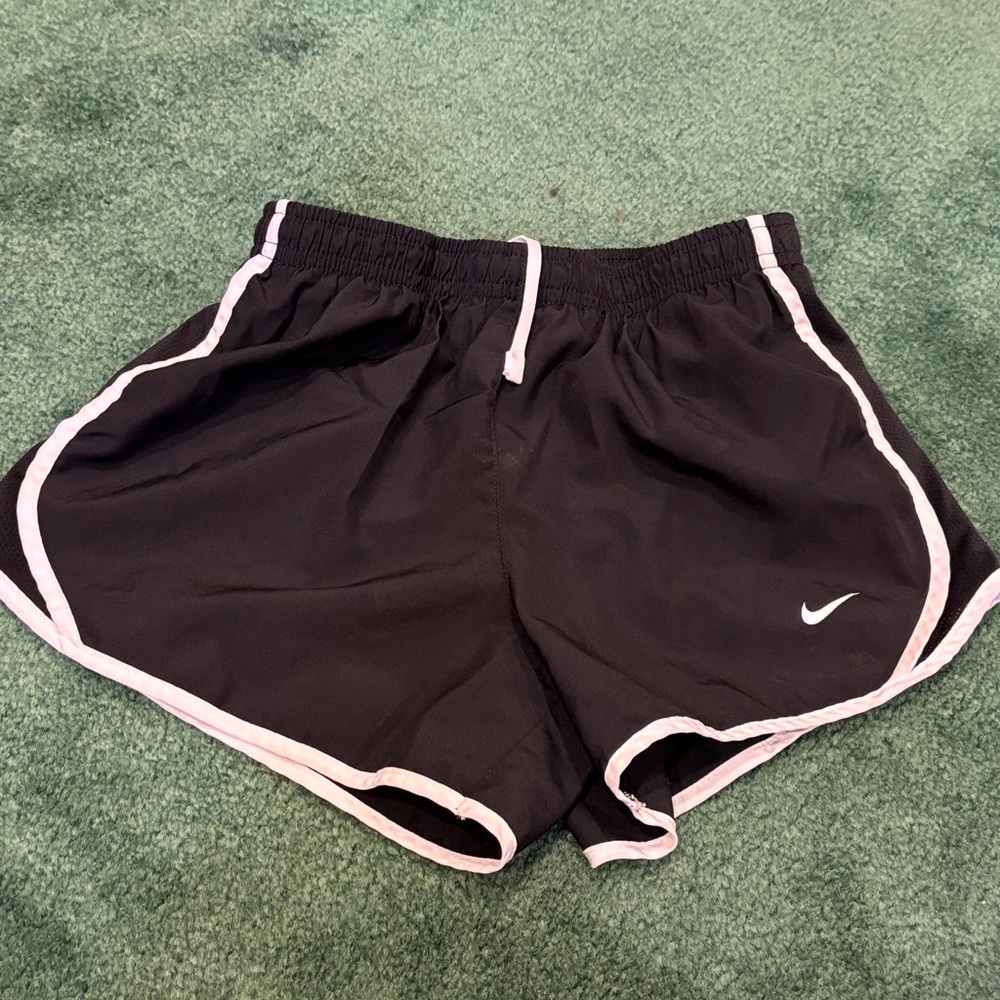 Nike Women's Black and Pink Athletic Shorts